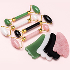 Durable Smooth Gua Sha Jade Stone Roller For Facial Massager